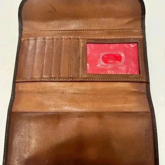Dooney & Bourke vintage pebbled leather long wallet with front buckle - Picture 9 of 14